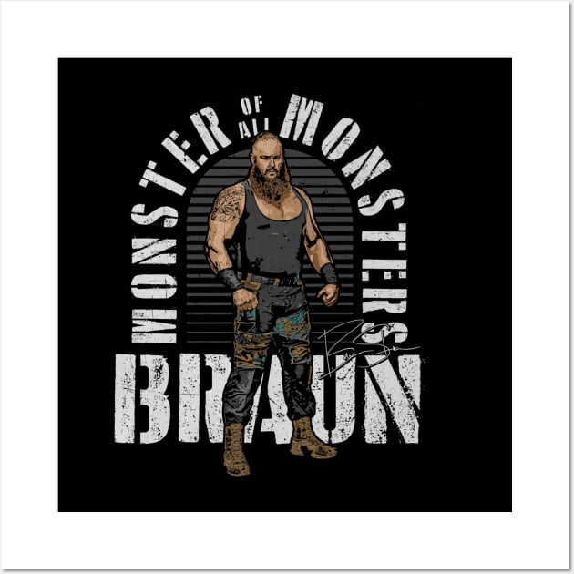 Braun Strowman Monster Of All Monsters Wall Art by MunMun_Design